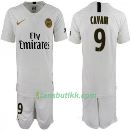 Fotballdrakt Paris Saint-Germain Cavani 9 Barn Bortetrøye 2018-2019 Kortermet